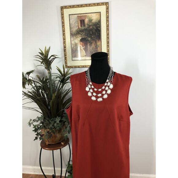 Harvè Bernard Dress 16W Sleeveless Boho Vacation Clueless Preppy V-Neck Pullover - Picture 2 of 10